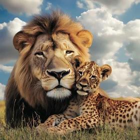 Father and Son: A Lion's Love