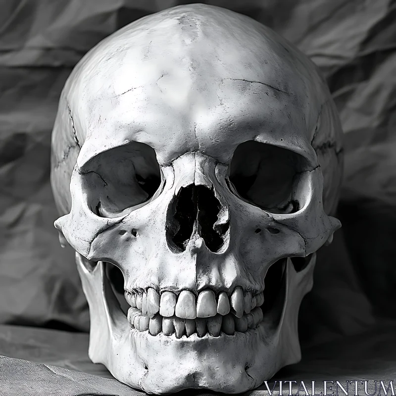 Anatomical Skull Still Life AI Image