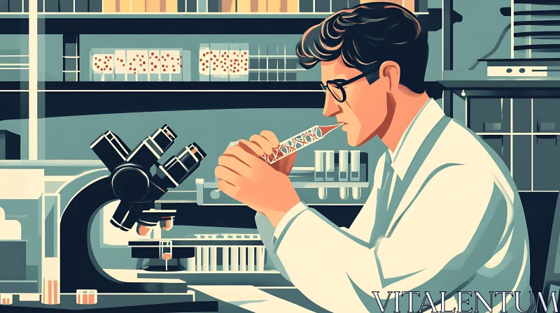 Lab Research - Scientist at Work AI Image