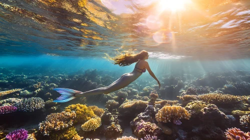 Underwater Mermaid Scene