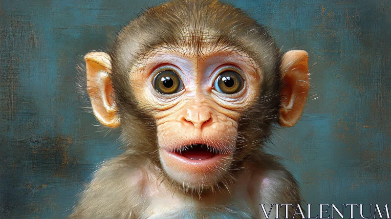 Artistic Monkey Expression AI Image