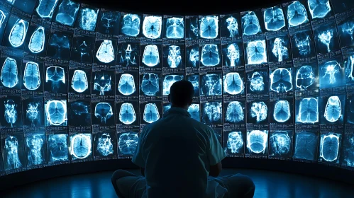 Medical Professional Reviewing Brain Imaging
