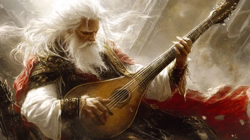 Ancient Bard Playing Lute