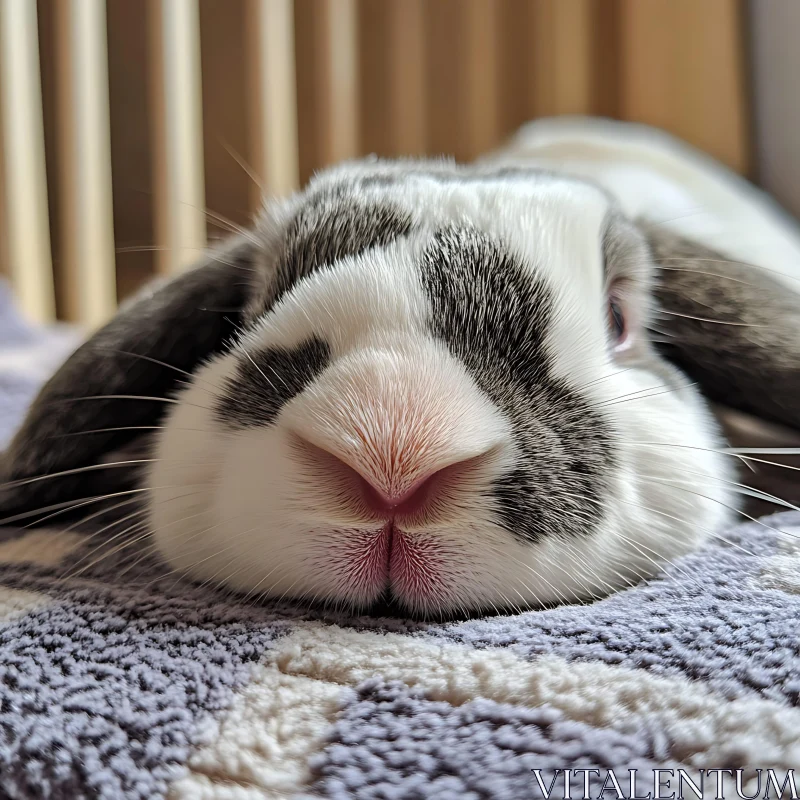 Resting Rabbit Close-Up AI Image