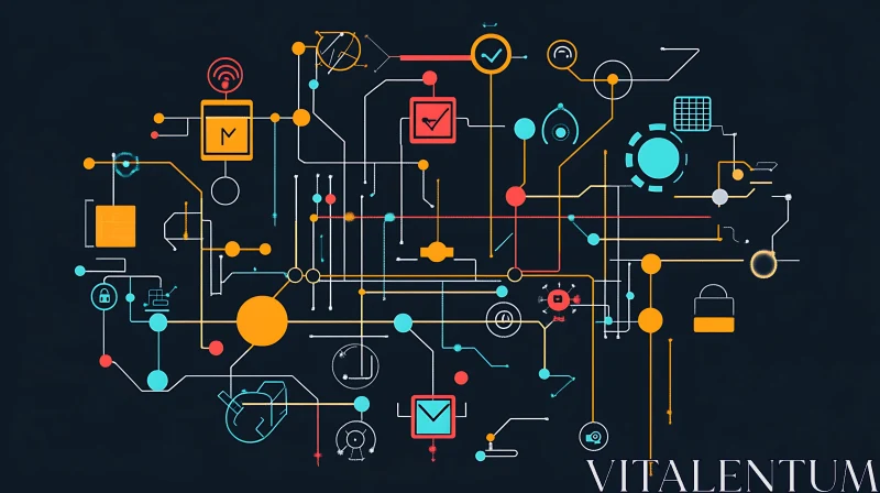 AI ART Schematic Abstract Network