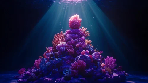 Coral Reef Scene Underwater