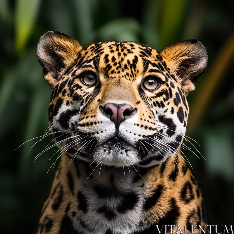 Jaguar Stare - Big Cat Portrait AI Image