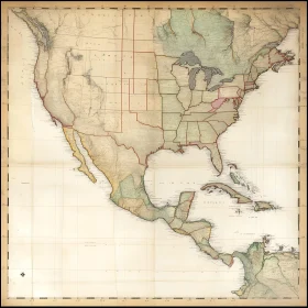 Vintage Map: Early American Cartography Print