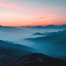 Misty Mountains at Dusk