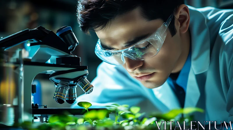 AI ART Botanical Research in Modern Lab