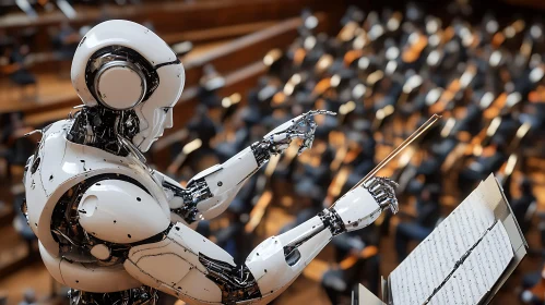 Automated Symphony: Robot Conductor at Work