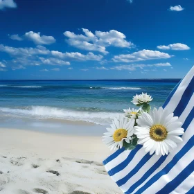 Seaside Daisies: A Tranquil Beach Day