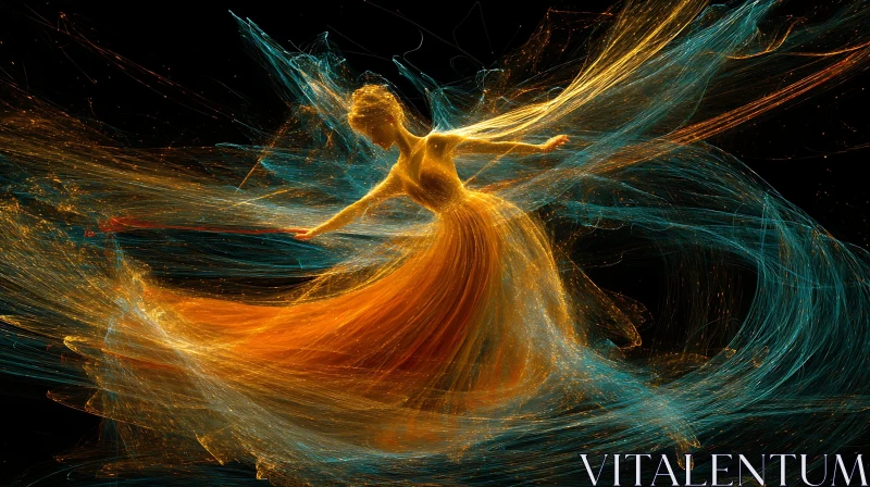 AI ART Abstract Woman in Motion