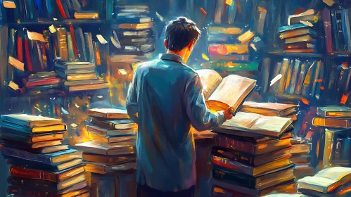 Library Reader Art