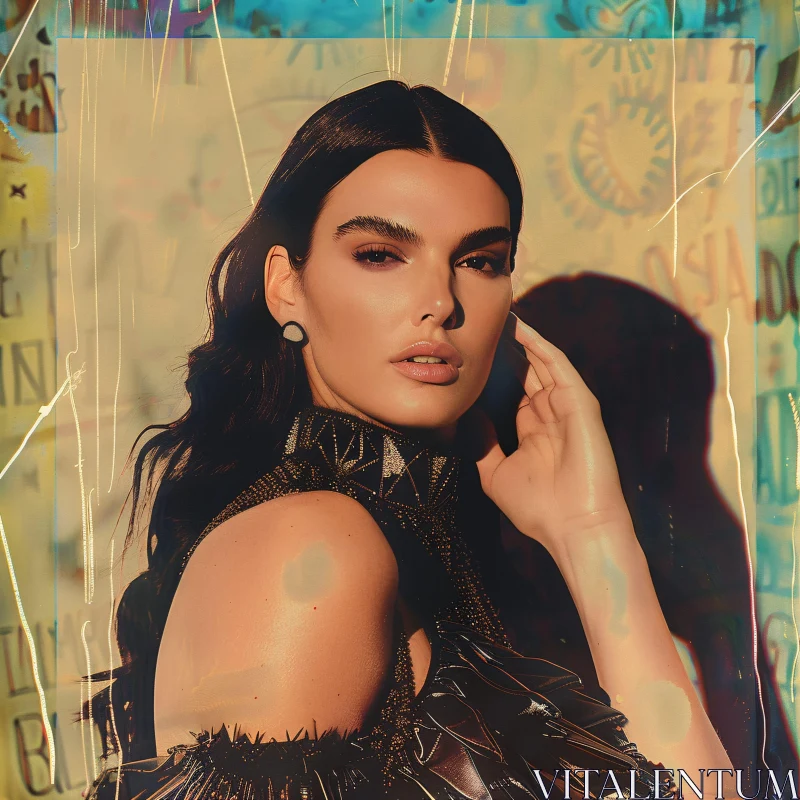 Kendall Jenner Fashion Glamour Portrait AI Image