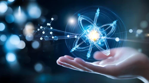 Science Concept: Holding an Atom