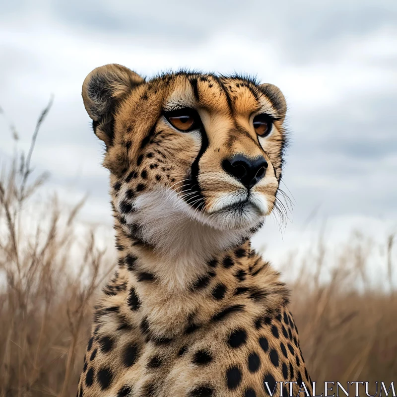 Serene Cheetah Gaze AI Image