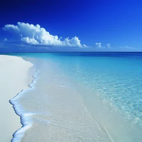 Azure Seascape with White Sand Beach