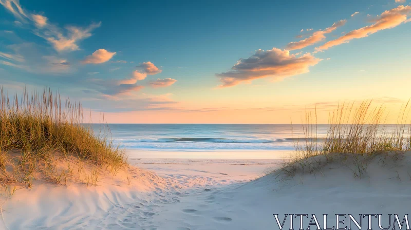 AI ART Peaceful Seaside Sunset