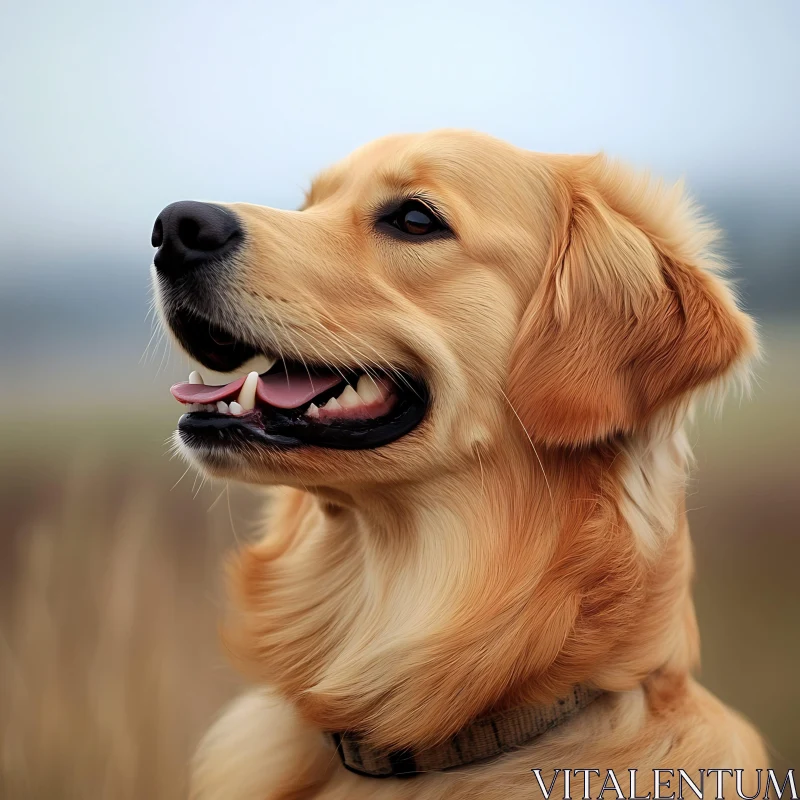 AI ART Happy Golden Retriever