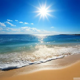 Peaceful Beach Scene Under the Sun