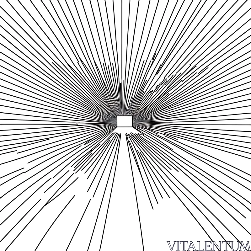 AI ART Geometric Lines Composition with Square