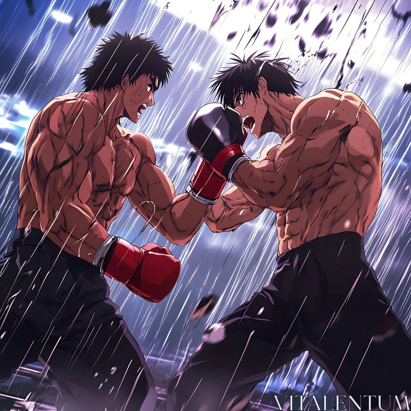 Fierce Anime Boxing Showdown AI Image