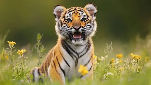 Playful Tiger Cub Portrait