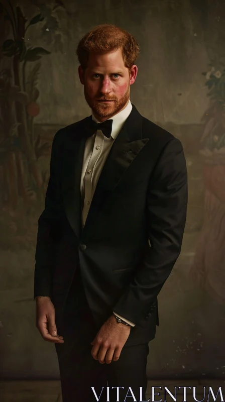 Formal Portrait of Prince Harry AI Image