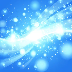 Celestial Blue Light Abstract Art