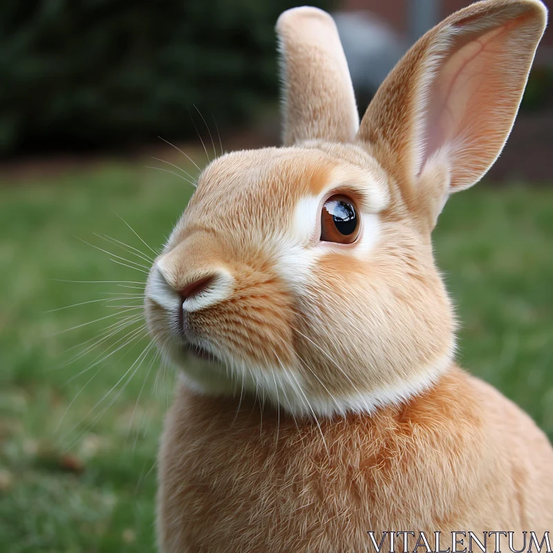 AI ART Close-up of a Cute Rabbit