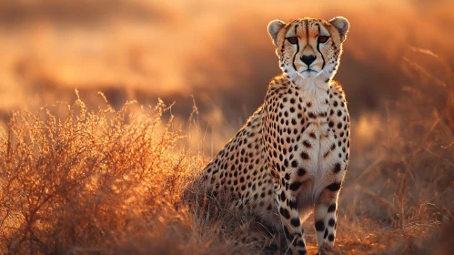 African Cheetah in Natural Habitat