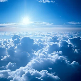 Aerial View of Clouds and Sunlight
