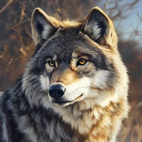 Wolf in Natural Habitat