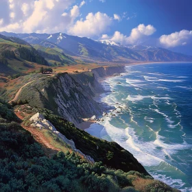 Scenic Ocean View with Cliffs