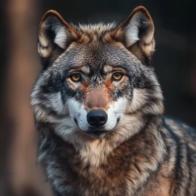 Wolf Face Close-up - Wildlife Animal