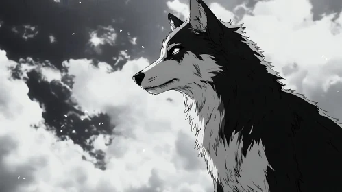 Wolf in Black and White