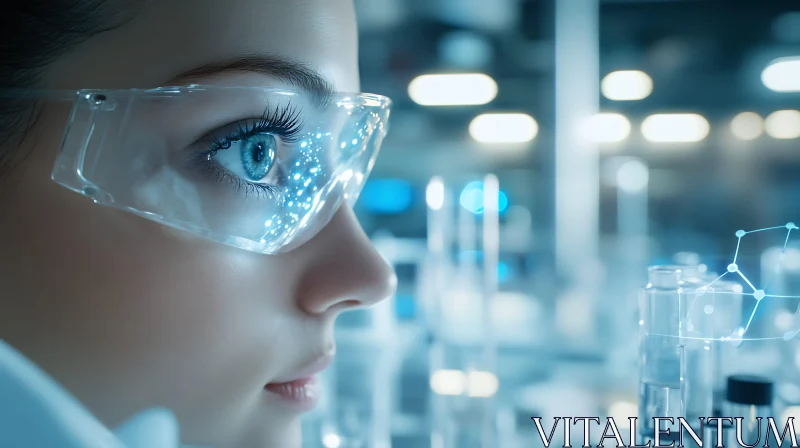 Woman Scientist in Lab AI Image
