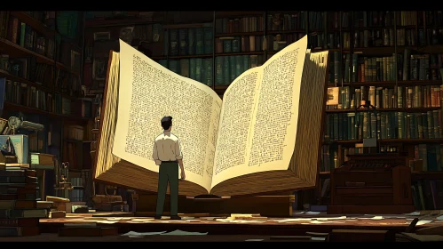 Giant Book in Old Library