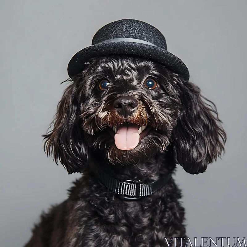 Canine in a Hat AI Image