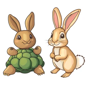 Whimsical Cartoon Animal Friends