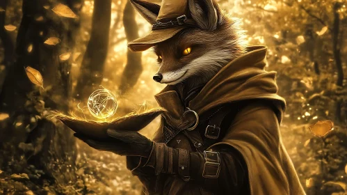 Enchanted Fox Character in Woods