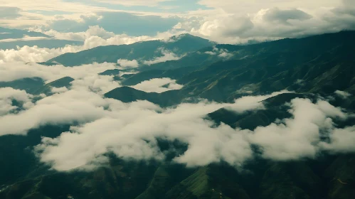 Green Mountains in the Clouds