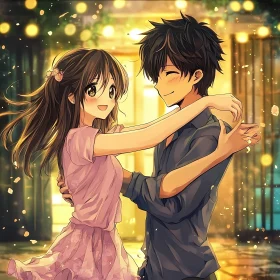 Anime Lovers in an Enchanting Dance