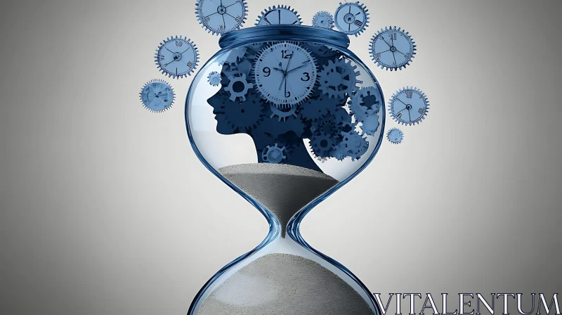 Time and Mind: Hourglass Concept AI Image