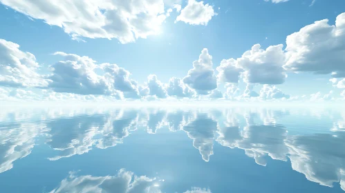 Sky Meets Water: A Calm Reflection