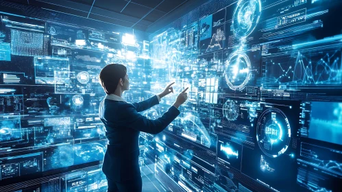 Futuristic Data Interface Technology Concept