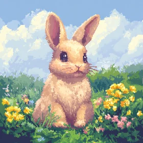 Cute Bunny Pixel Art