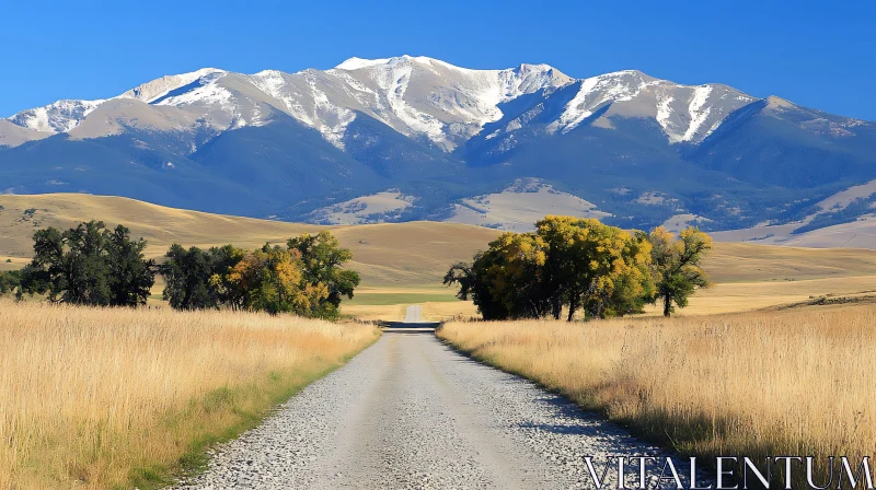 AI ART Mountain Road Serenity