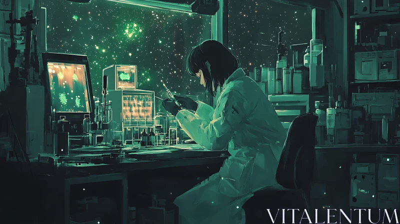 Laboratory Research with Starry View AI Image